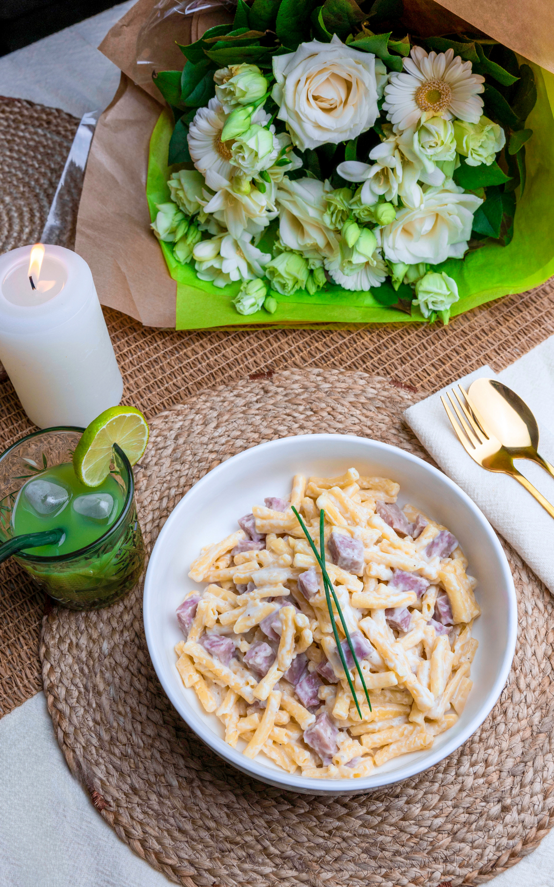 Macaronis au jambon de dinde et au fromage